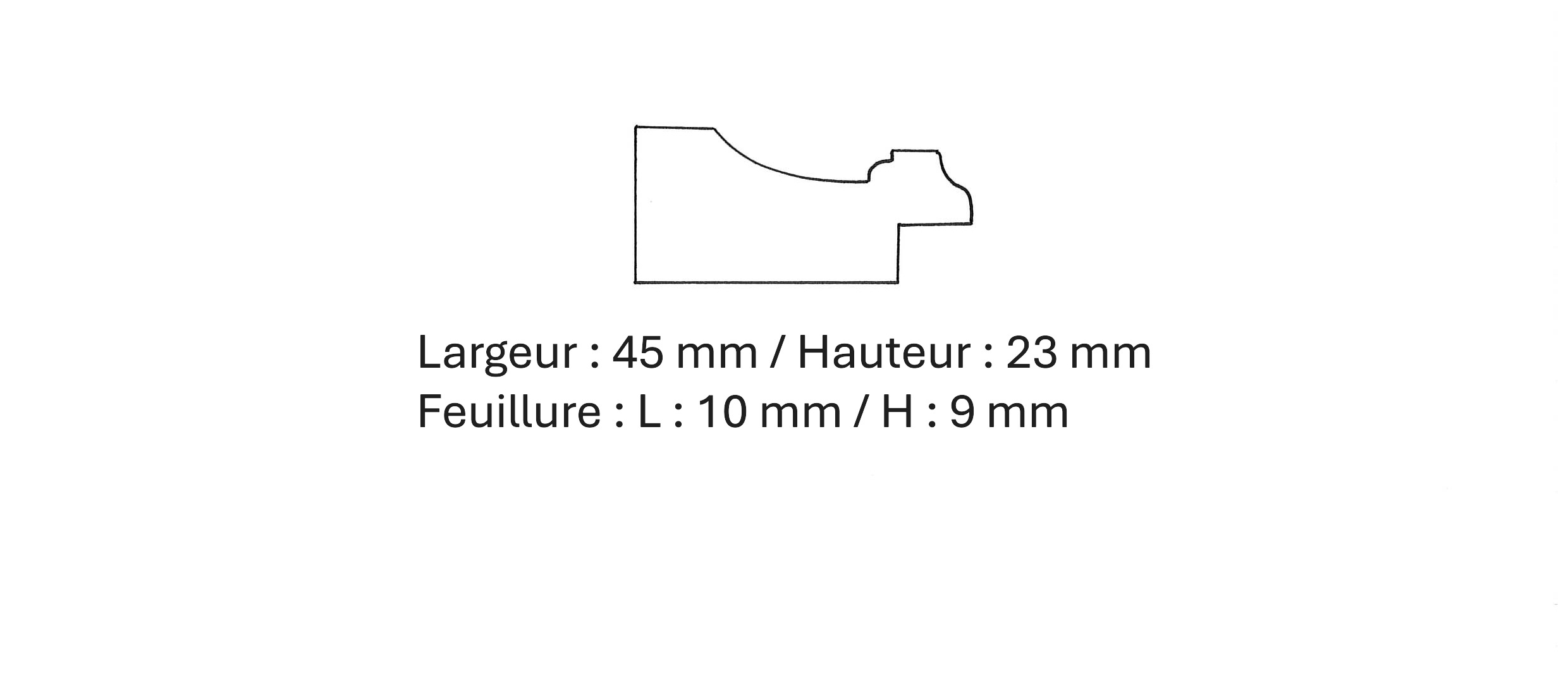 Cadre Marie-Louise creuse 45